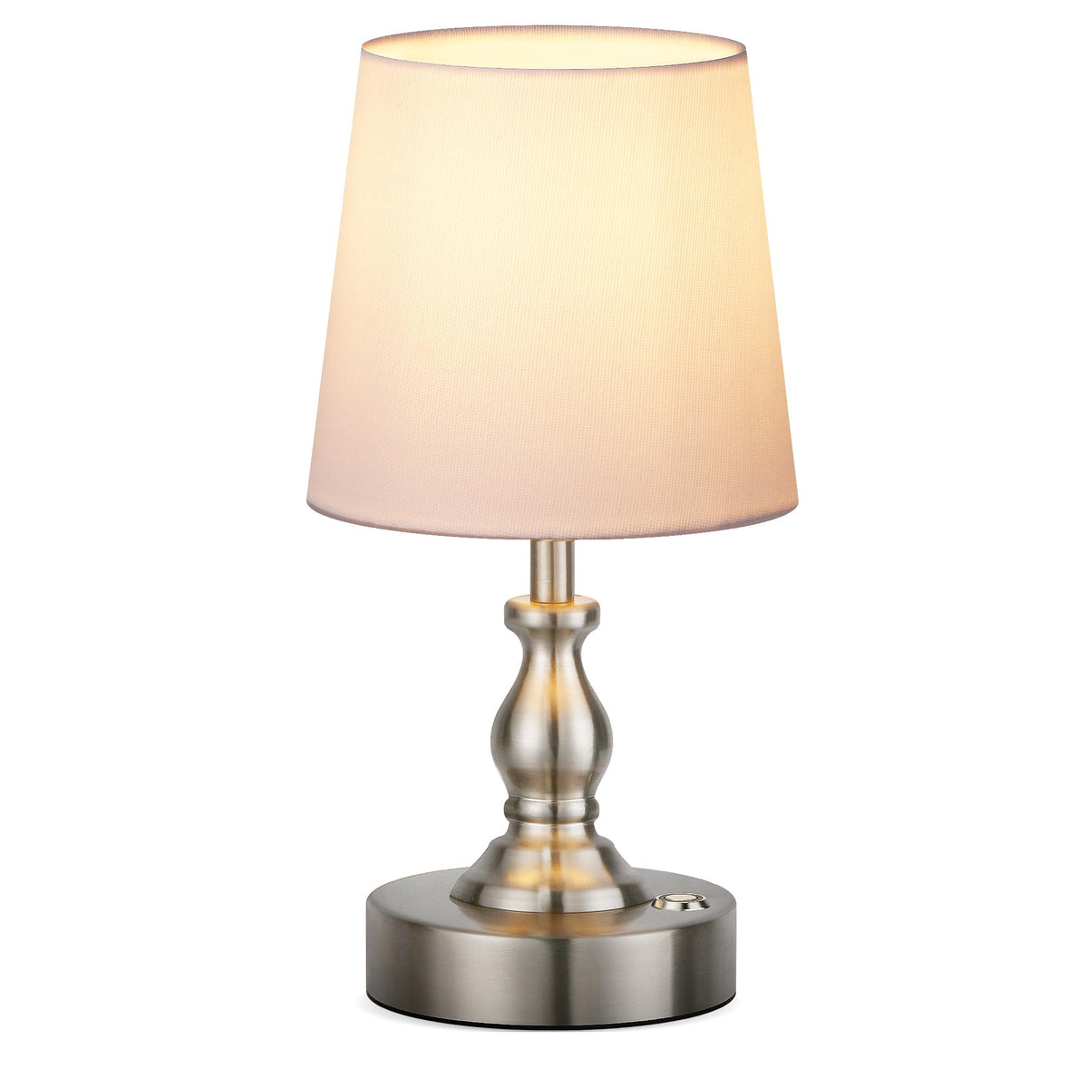 PARTPHONER Mini Cordless LED Table Lamp, 5200mAh Rechargeable Battery Operated Lamp, 3-Level Brightness, Touch Dimmable Desk Lamp, Bedside Night Light for Patio Camping Restaurant Home, Antique Brass
