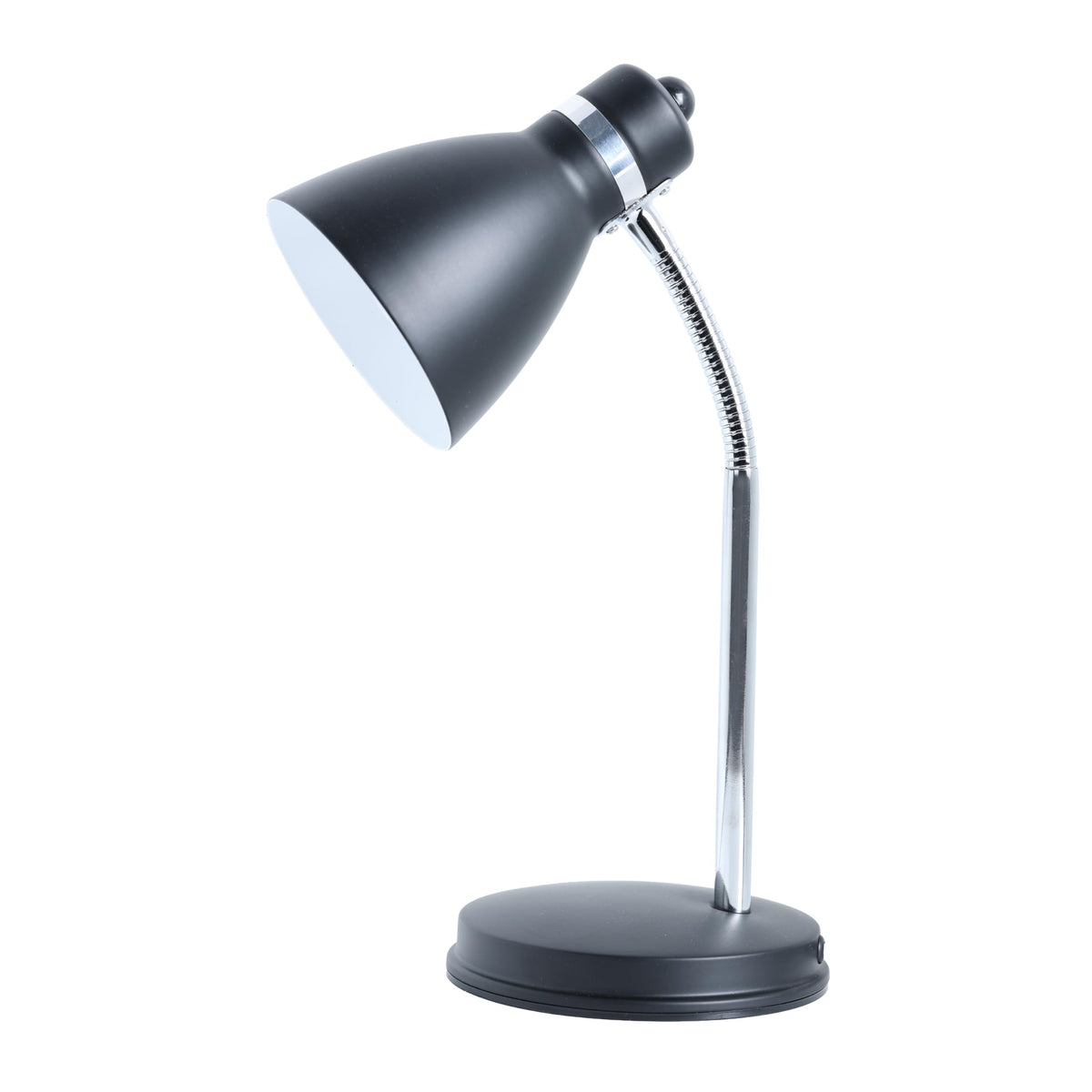Newhouse Lighting NHDK-OX-BK Oxford Black Metal Flexible Classic Desk or Table Lamp for Office or Bedroom Use