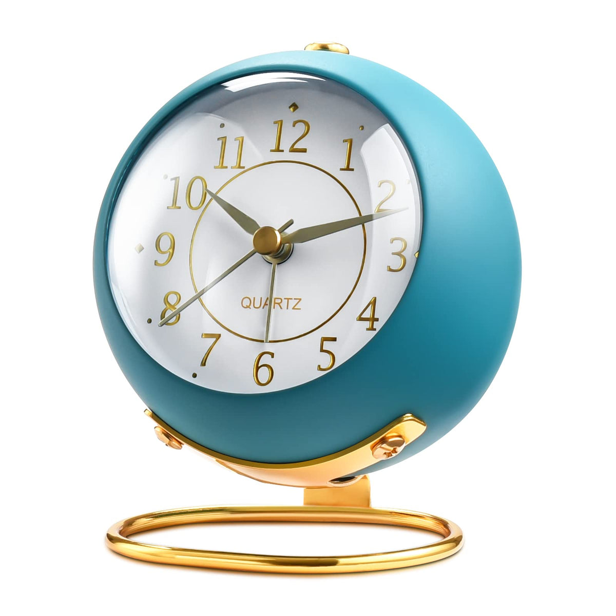 Tetino Analog Alarm Clocks,Desk Clock Aesthetic Retro Cute,Room Decoration,Small Clock with Night Light,Silent Non-Ticking,Battery Powered,Clocks for Kids,Bedroom,Travel,Kitchen,Bedside Decor.(Green)