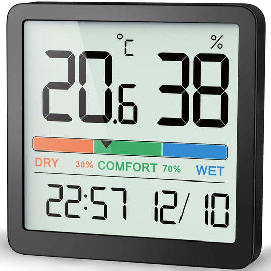 Digital Hygrometer Indoor Thermometer, Humidity Monitor with Calibration