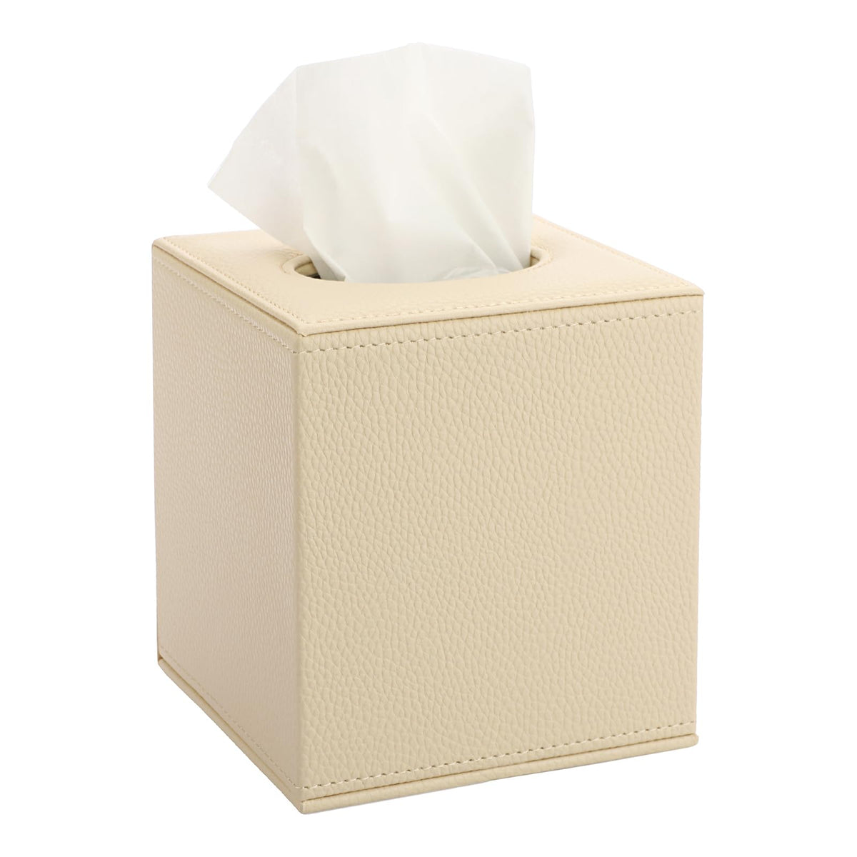 Sumnacon Tissue Box Cover Square,Magnetic Bottom PU Tissue Box Holder,Blue