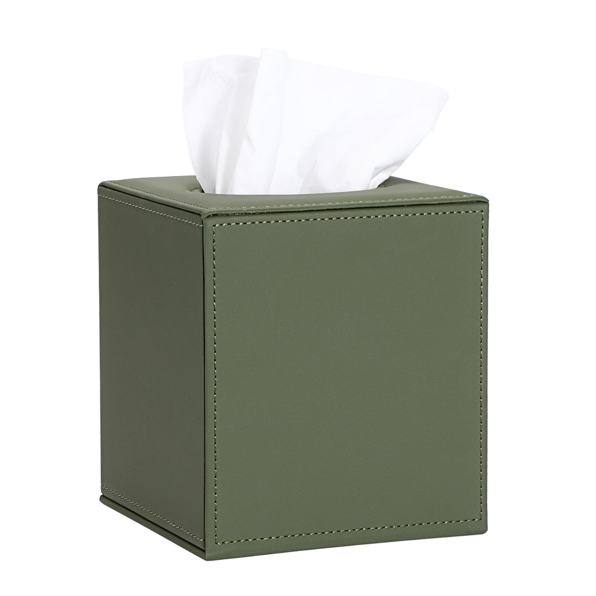 Sumnacon Square Linen Tissue Box Cover, Magnetic Bottom Tissue Box Holder