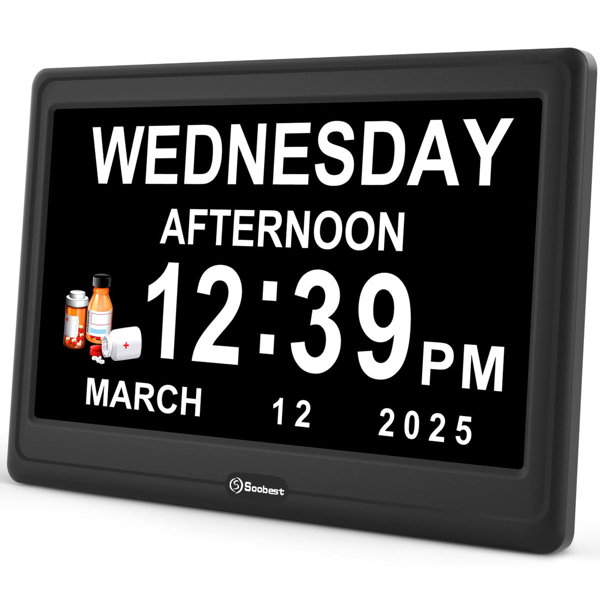 Soobest Dementia Clocks for Seniors, 7” Digital Date Clock Large Display