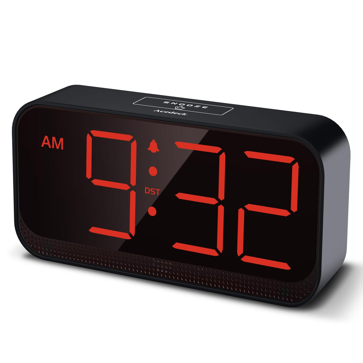 Acedeck Battery Operated Alarm Clock for Bedroom Travel with Large Numbers