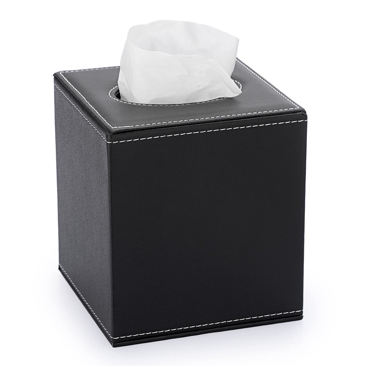 Sumnacon Square Linen Tissue Box,Magnetic Bottom Cover Tissue Box Holder