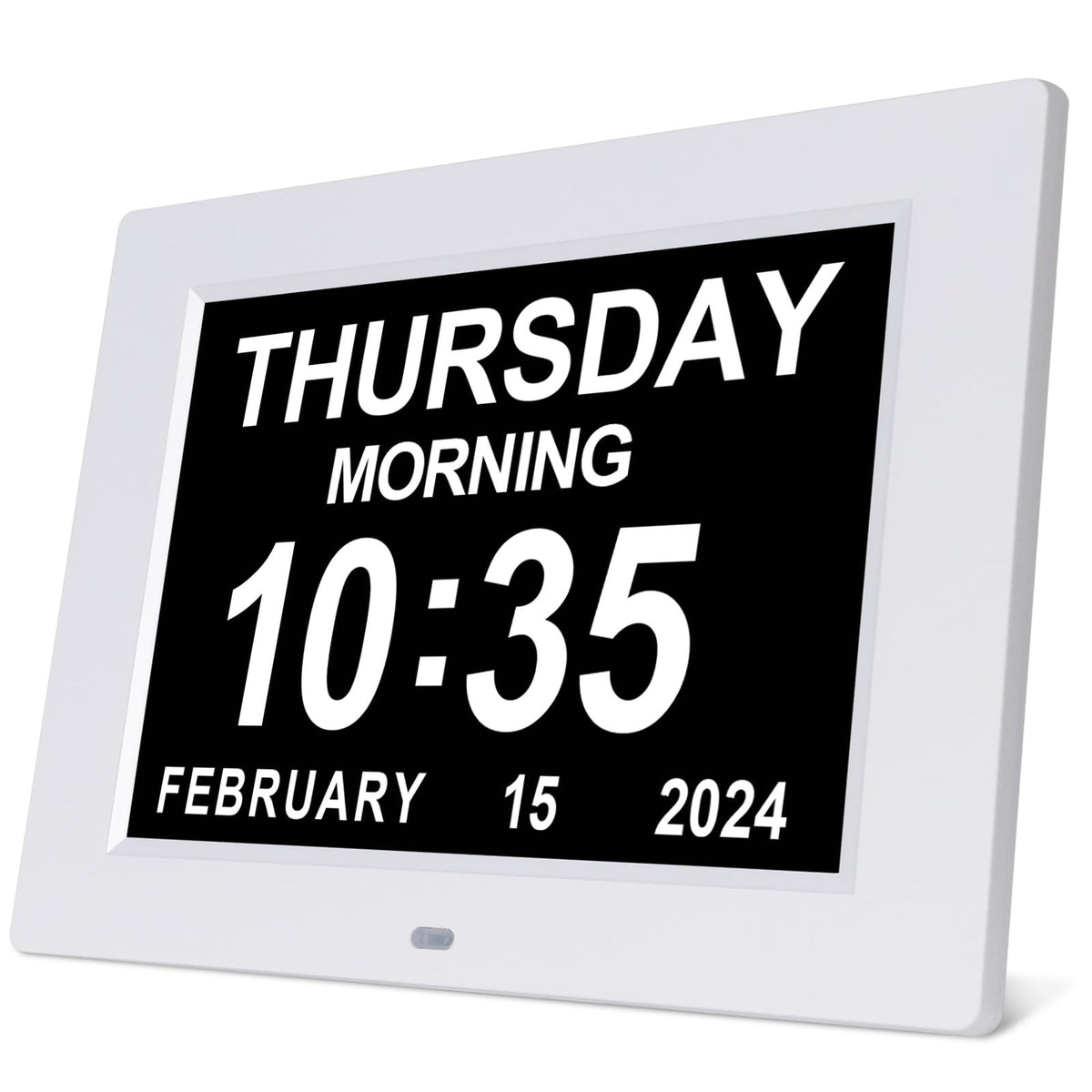 SSINI Digital Calendar Dementia Alarm Clock with Day and Date for Elderly - 15 Alarms 5 Colors Display Large Display Alzheimers Clock Large Digital Clock for Seniors (7in Black)