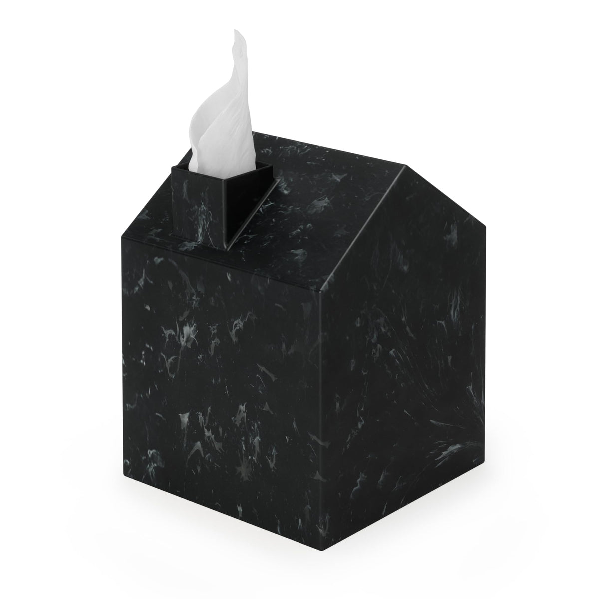 Umbra Casa Tissue Box Cover, House Shaped Kleenex Box Holder, Square, White