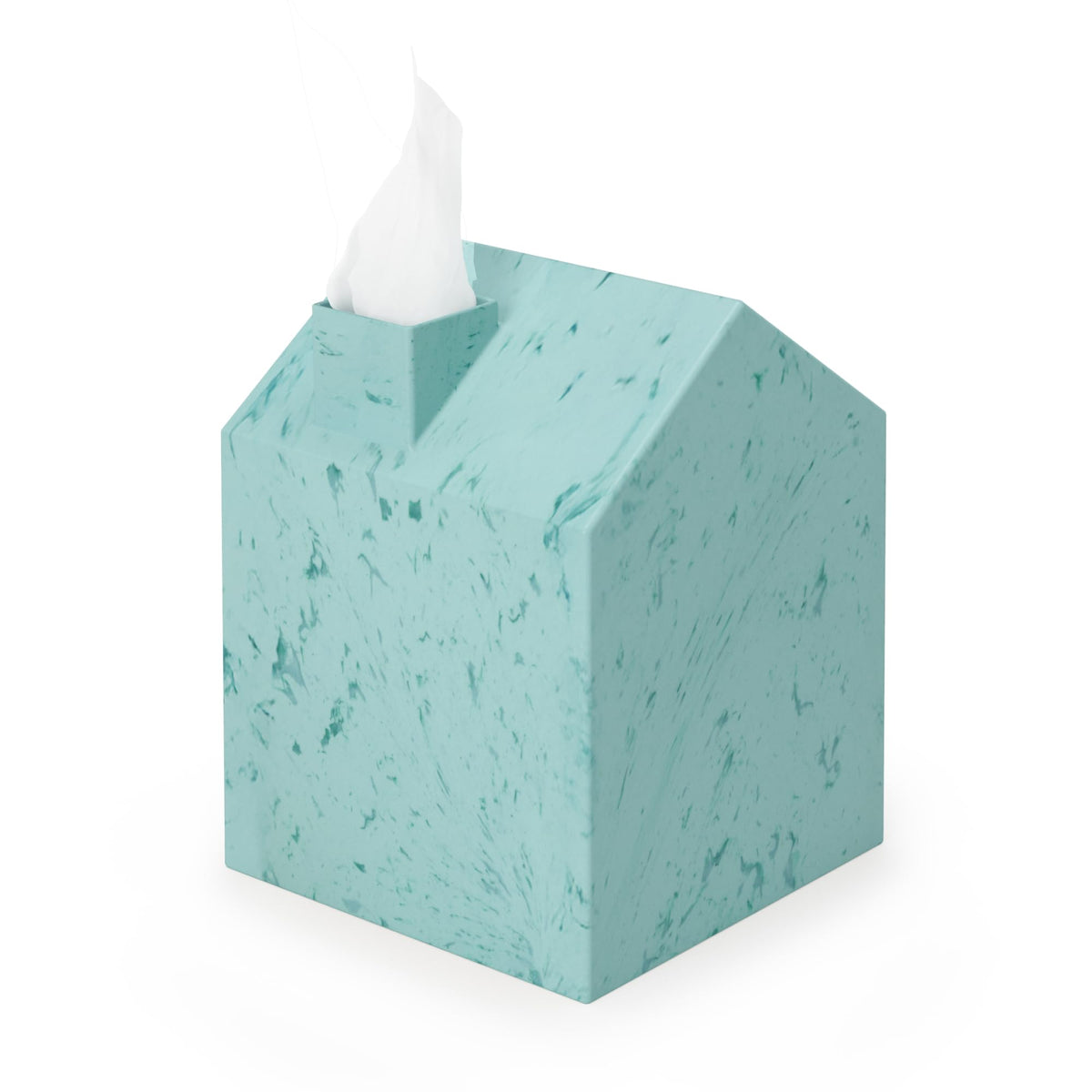 Umbra Casa Tissue Box Cover, House Shaped Kleenex Box Holder, Square, White