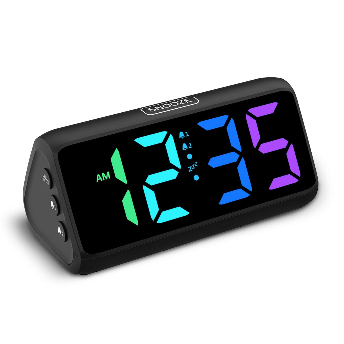 Netzu Digital Alarm Clocks for Bedrooms, Loud Alarm Clock with Dual Alarms, Bold Digits, 5 Dimmers, 4 Volumes, Snooze, Bedside Clock for Deep Sleepers Kids Teens Seniors, Plug in Clock, Easy to Set