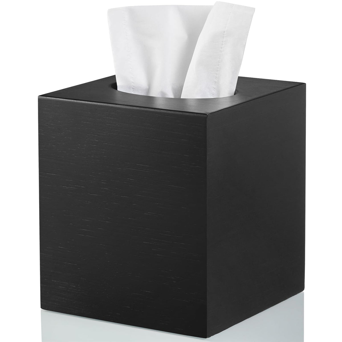ALELION Tissue Box Cover Square - Acacia Wood Tissue Box Holder for Tabletop Night Stands Bathroom Office - Decorative Facial Cube Tissue Box Cover for Modern Farmhouse Decor