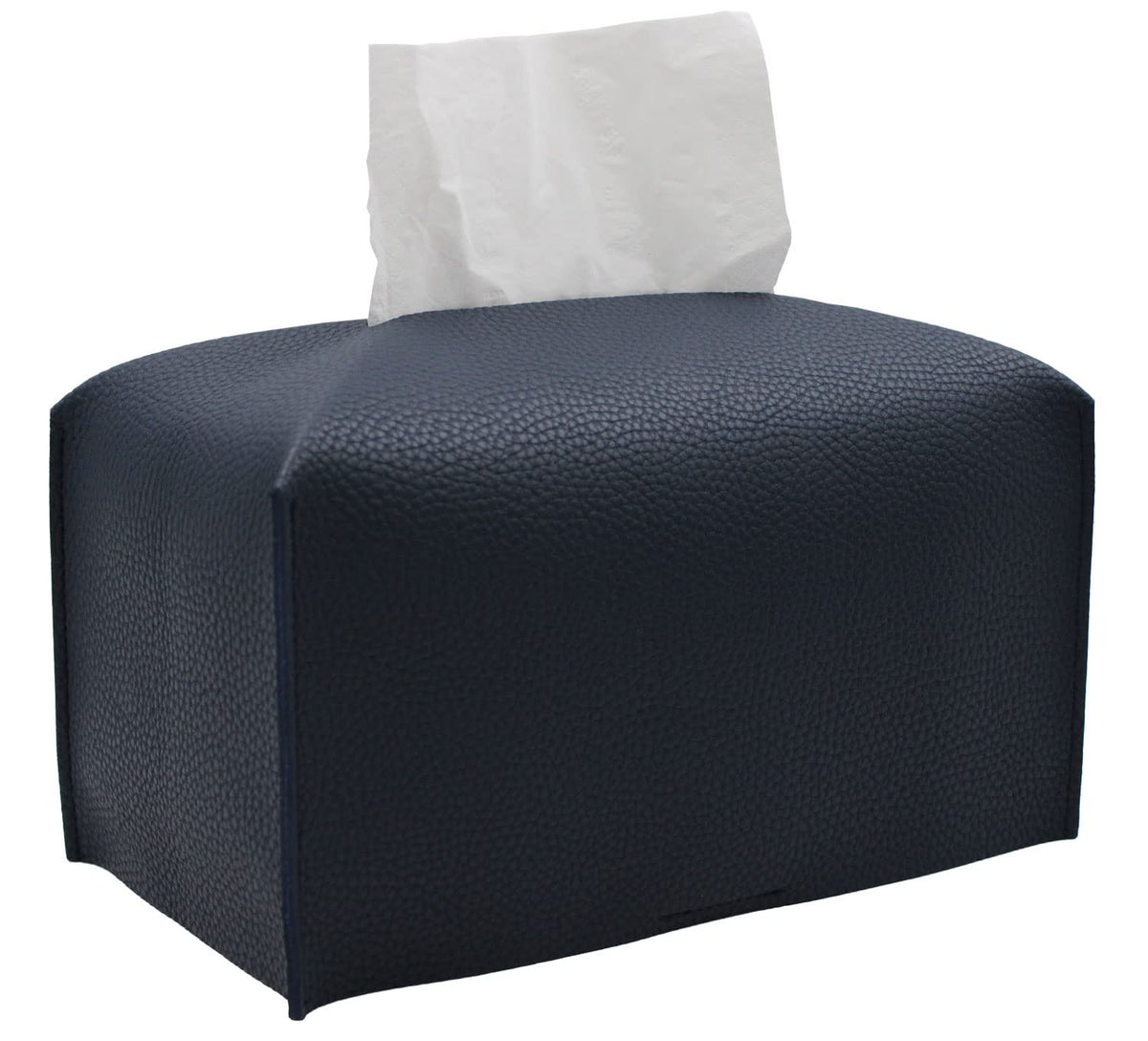 Livelab Tissue Box Cover, Modern Decorative PU Leather Rectangular Tissue Box Case Organizer Holder for Vanity Countertop, Night Stands, Livingroom, Office Desk & Car 9.5X5X5'' | Off White