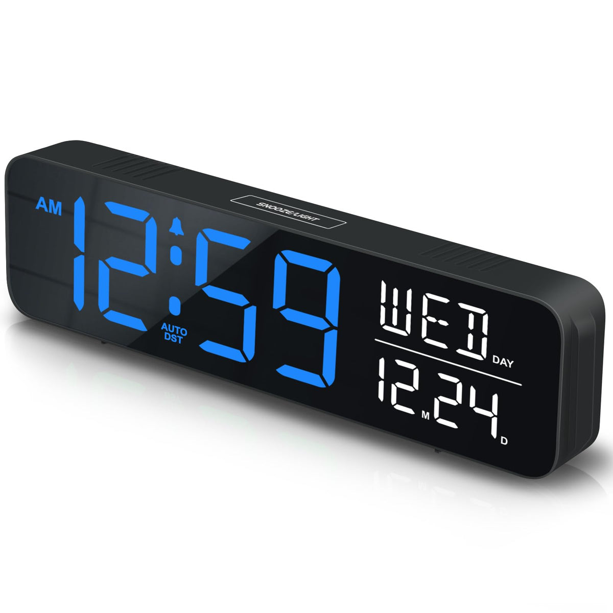 Peakeep Large Display Digital Alarm Clock for Bedroom with Date Day of Week