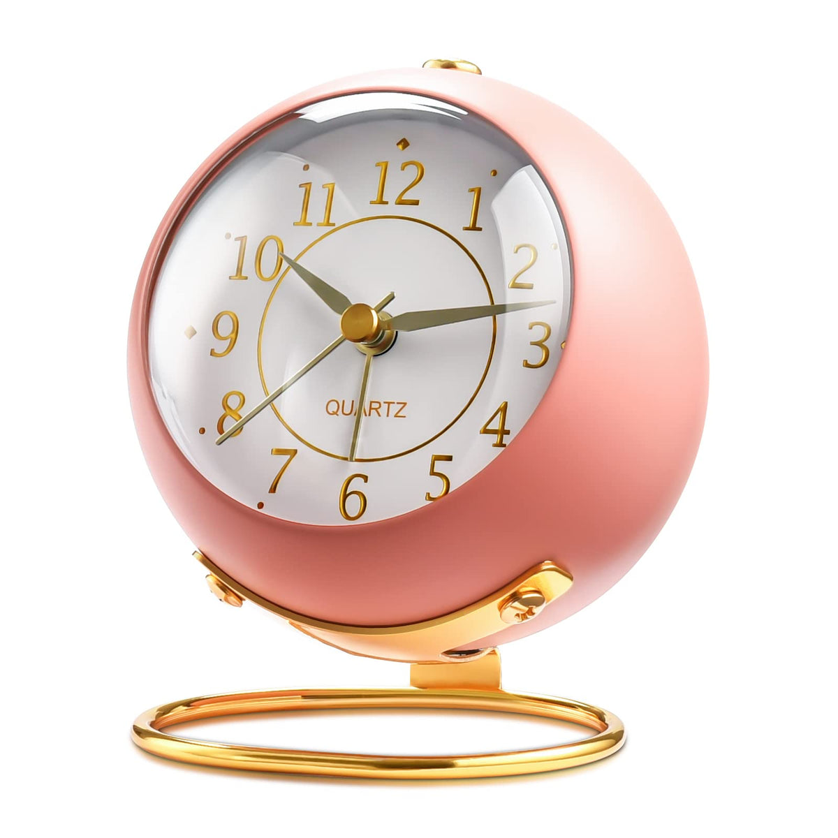 Tetino Analog Alarm Clocks,Desk Clock Aesthetic Retro Cute,Room Decoration,Small Clock with Night Light,Silent Non-Ticking,Battery Powered,Clocks for Kids,Bedroom,Travel,Kitchen,Bedside Decor.(Green)