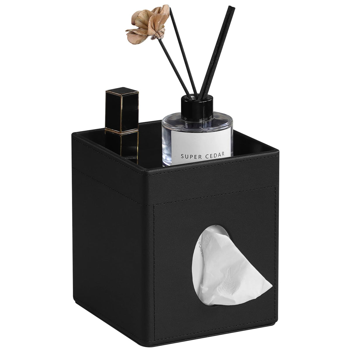 PU Leather Tissue Box Cover Square Tissue Box Holder Tissue Holder