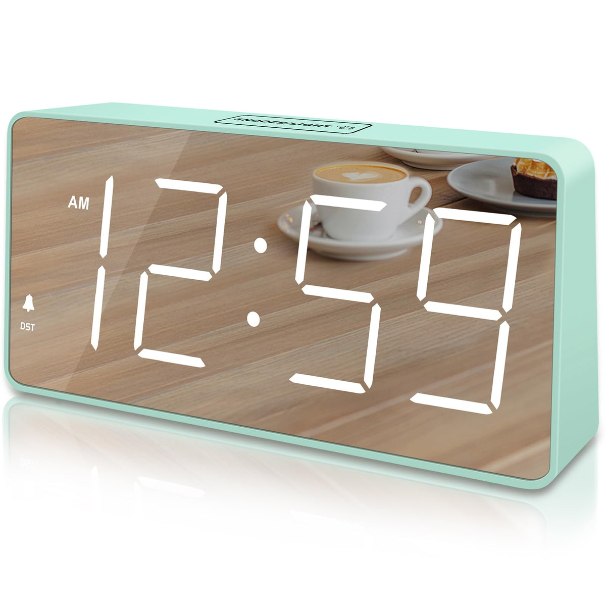 Peakeep Digital Alarm Clock for Bedroom Bedside, Large Display, USB Charger