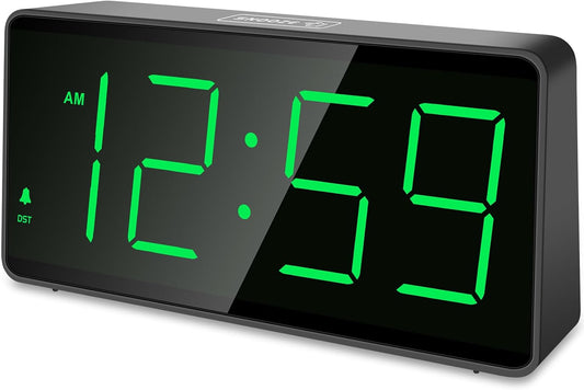Peakeep Battery Operated Digital Alarm Clock for Bedrooms Big Numbers