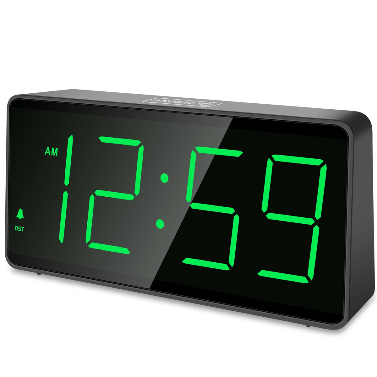 Peakeep Battery Operated Digital Alarm Clock for Bedrooms Big Numbers