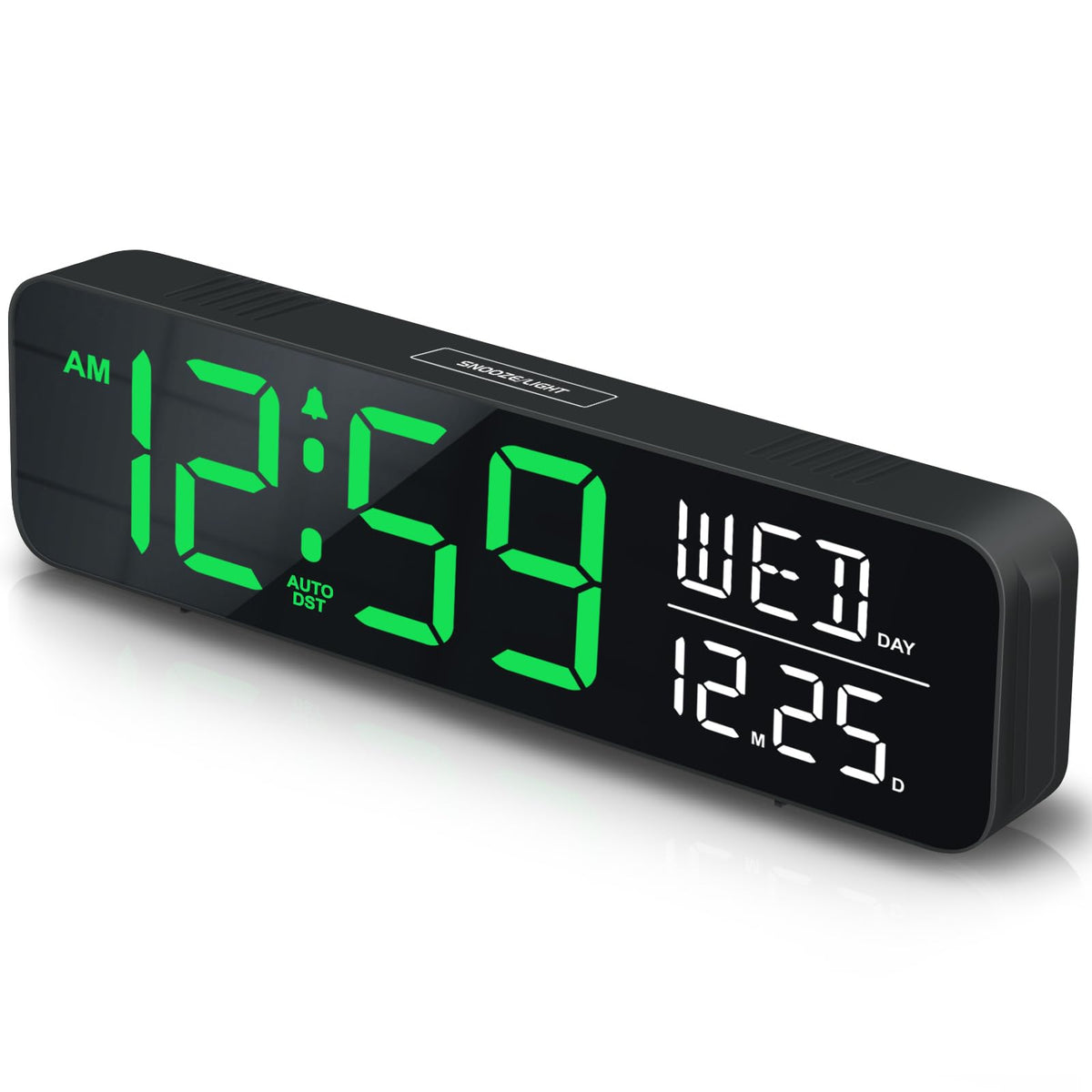 Peakeep Large Display Digital Alarm Clock for Bedroom with Date Day of Week