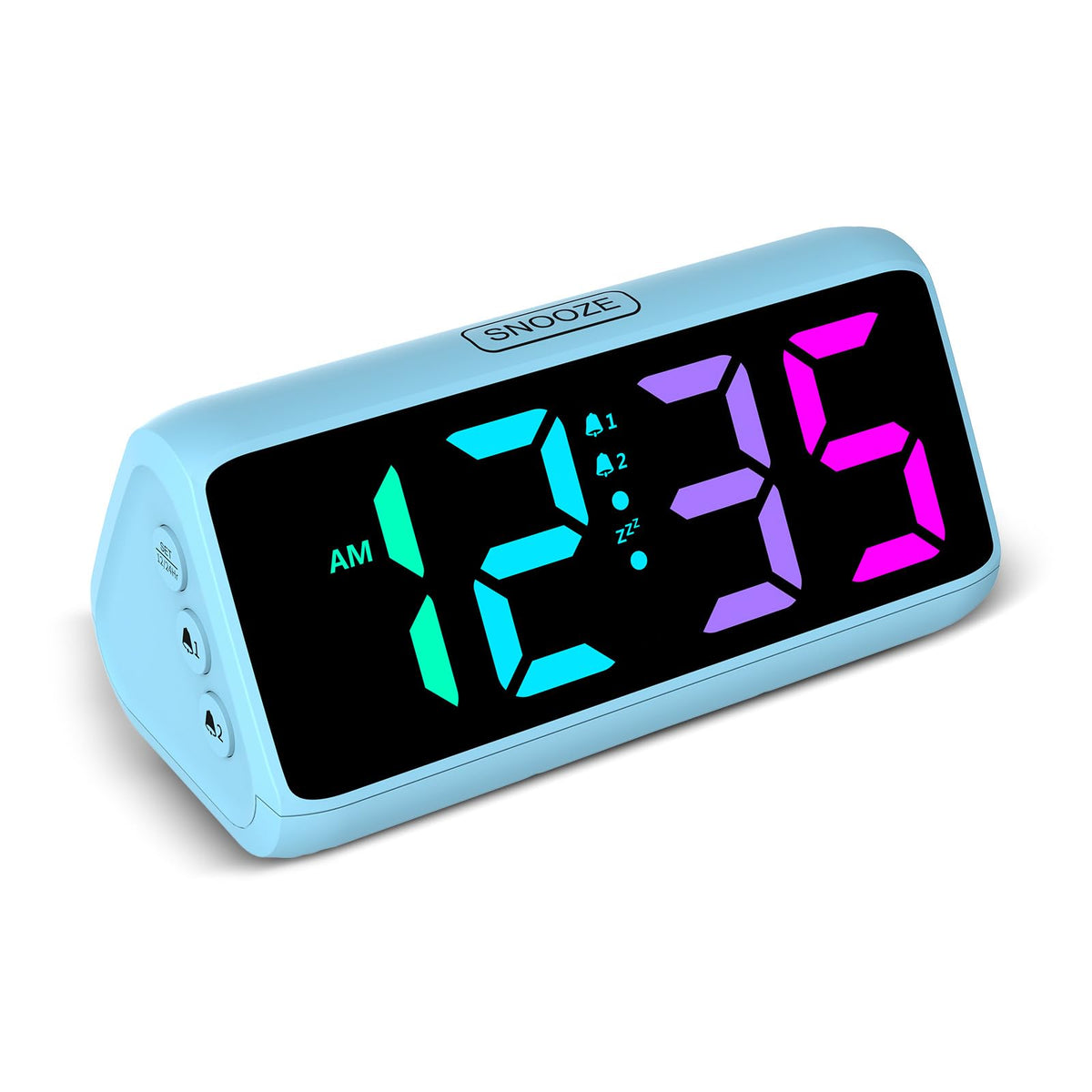 Netzu Digital Alarm Clocks for Bedrooms, Loud Alarm Clock with Dual Alarms, Bold Digits, 5 Dimmers, 4 Volumes, Snooze, Bedside Clock for Deep Sleepers Kids Teens Seniors, Plug in Clock, Easy to Set