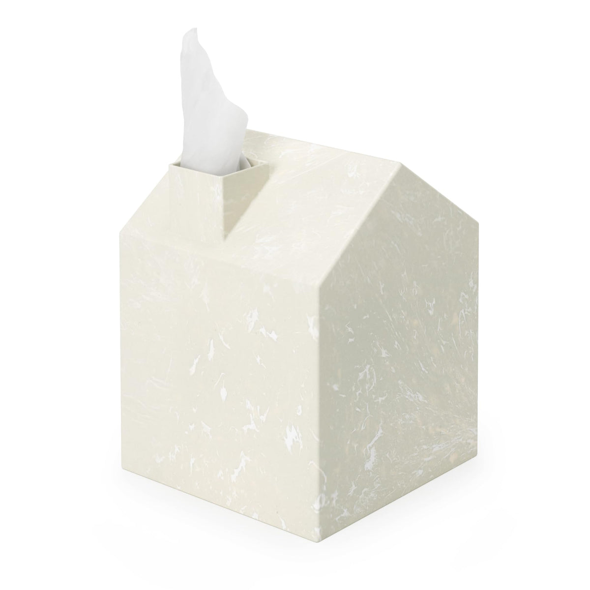 Umbra Casa Tissue Box Cover, House Shaped Kleenex Box Holder, Square, White