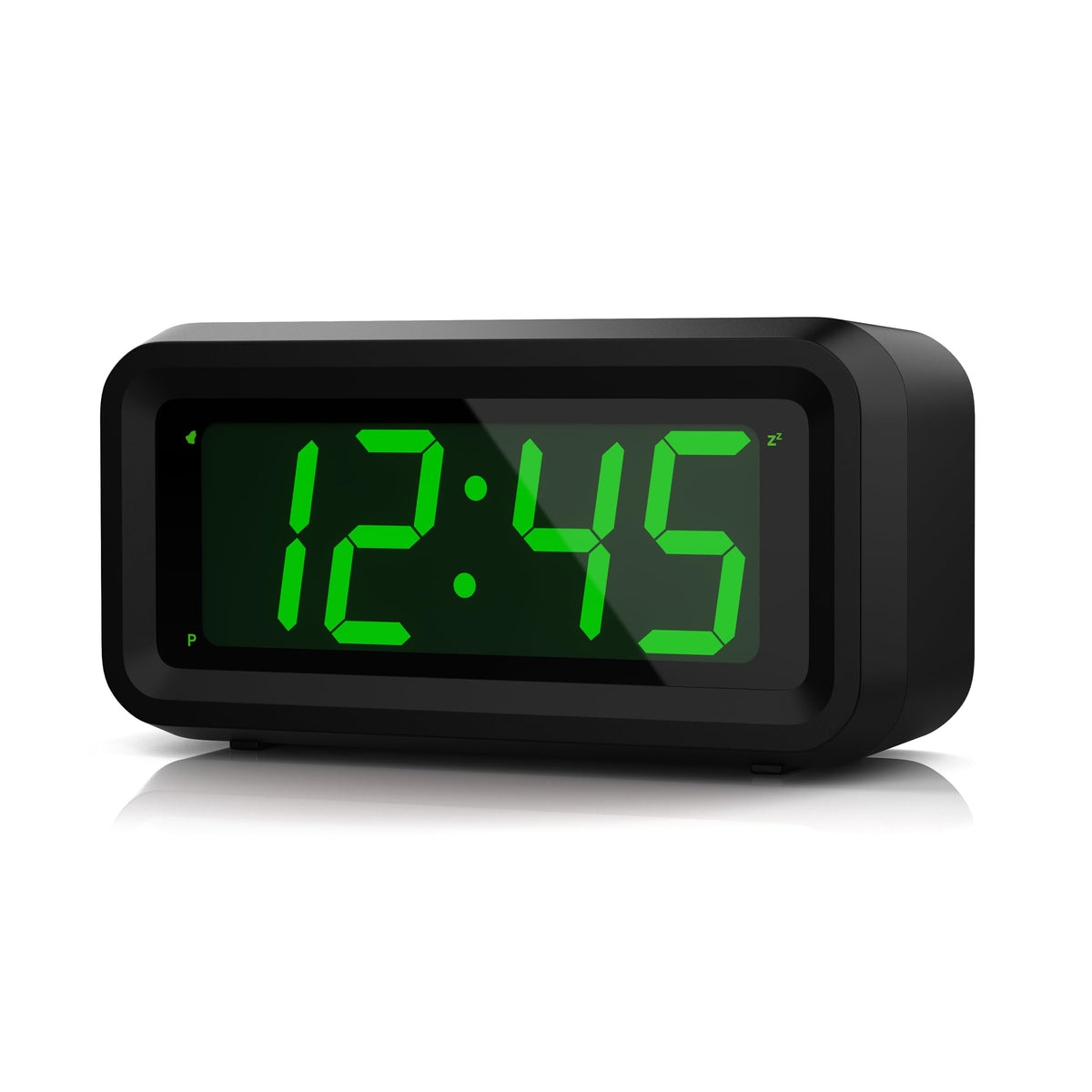 Alarm Clock,1.2'' LED,Cordless,Battery Powered,Snooze,Table-top/Wall-mount