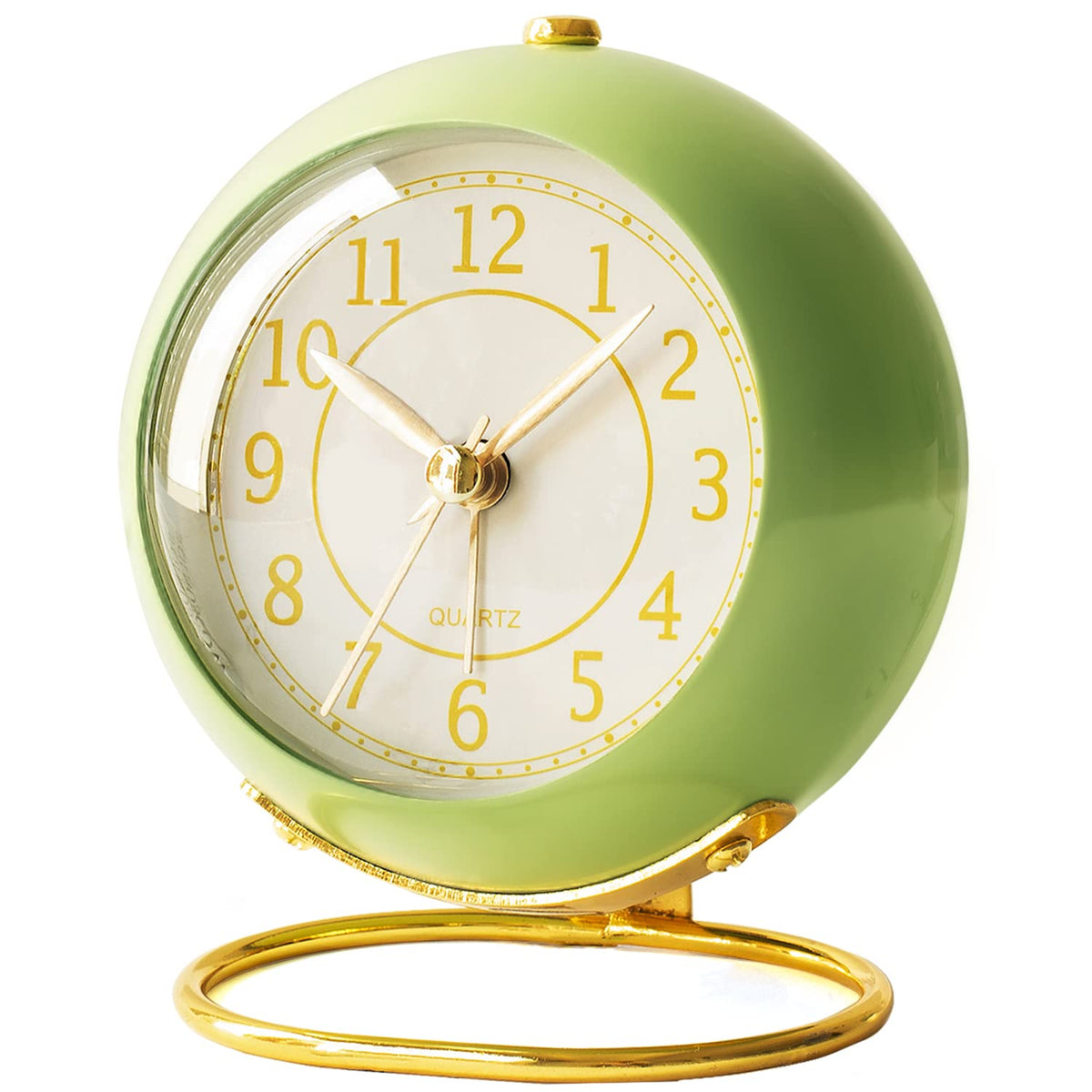 AYRELY® Battery Operated Analog Desk Alarm Clock with Light, Table Clock