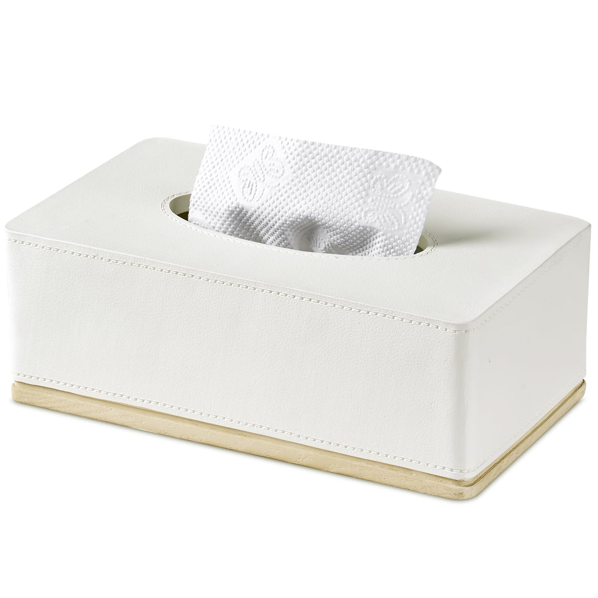 Natural Travertine Textures Tissue Box Cover Square for Home Decor,Resin Heavy Tissue Box Holder for Bathroom Countertop,Tabletop,Bedside Table,Office (Handmade of Resin)