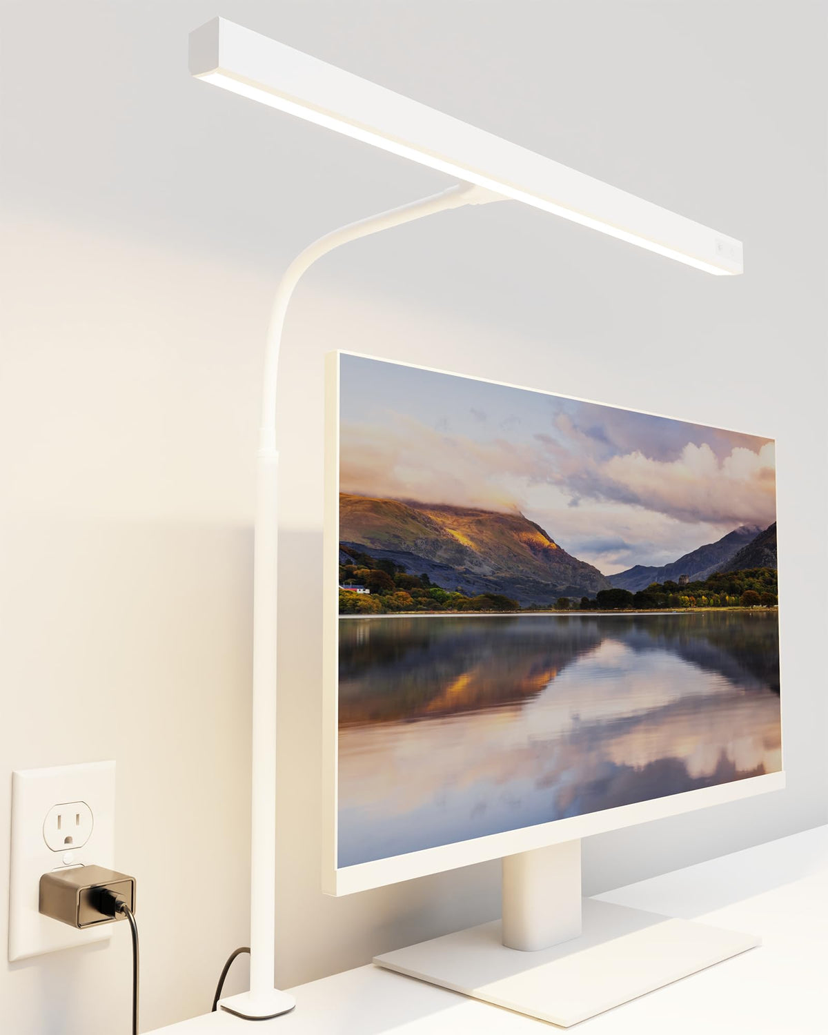 SUPERDANNY LED Desk Lamp for Home Office, Eye-Caring Desk Light with Base