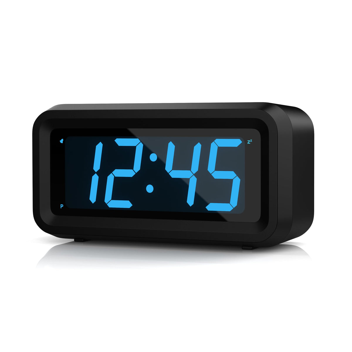 Alarm Clock,1.2'' LED,Cordless,Battery Powered,Snooze,Table-top/Wall-mount