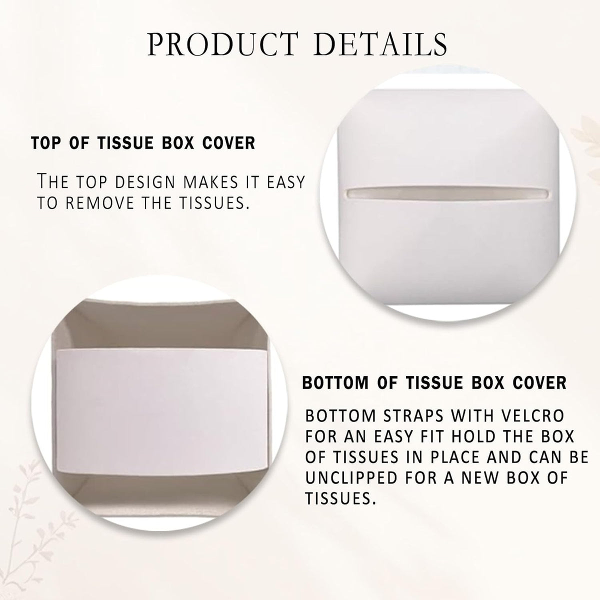 UTELKA Blue and White Hydrangea Square Tissue Box Cover 5.4x5.4x5.3 in