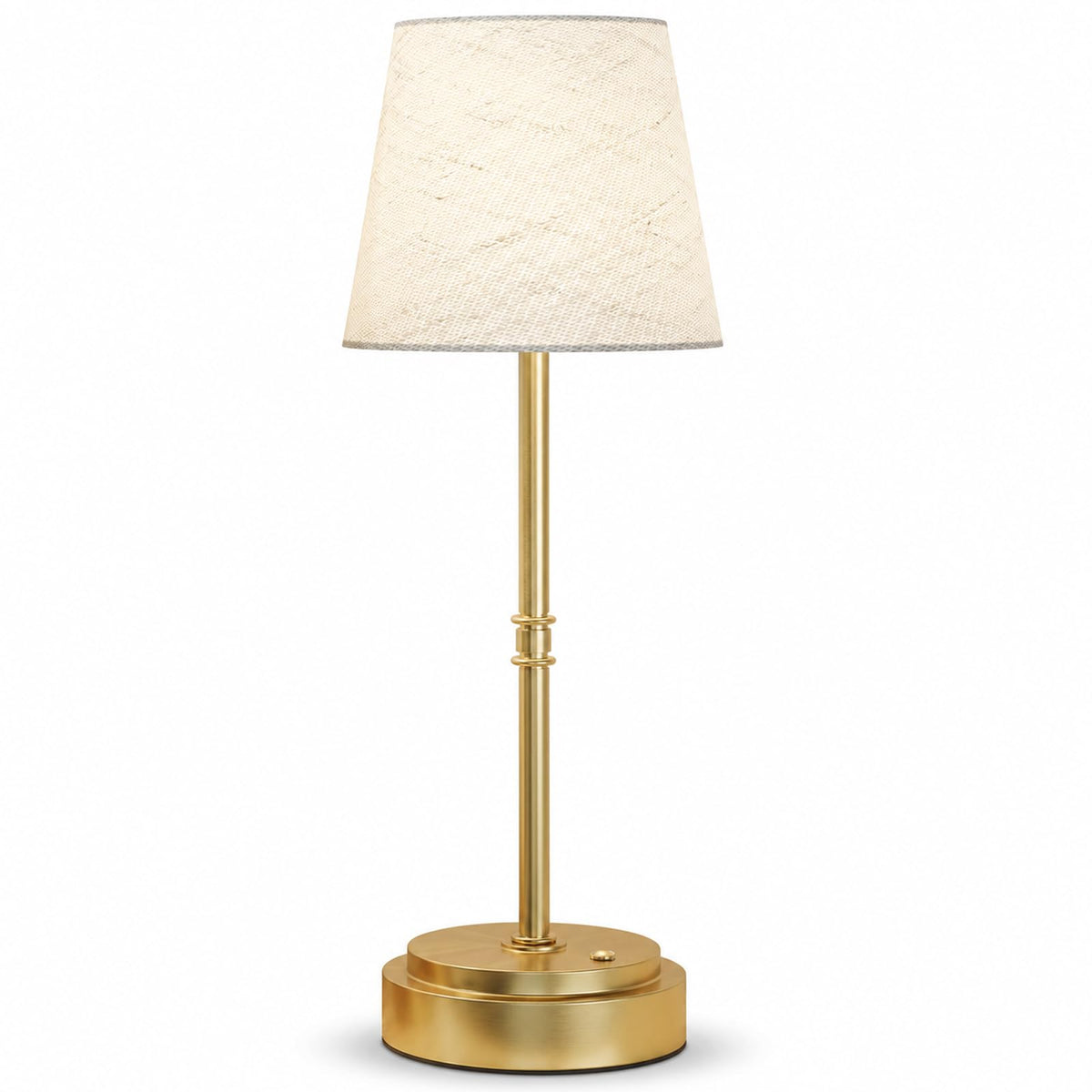 Rechargeable Cordless Table Lamp, Nightstand to End Table,Gold,1 Pack