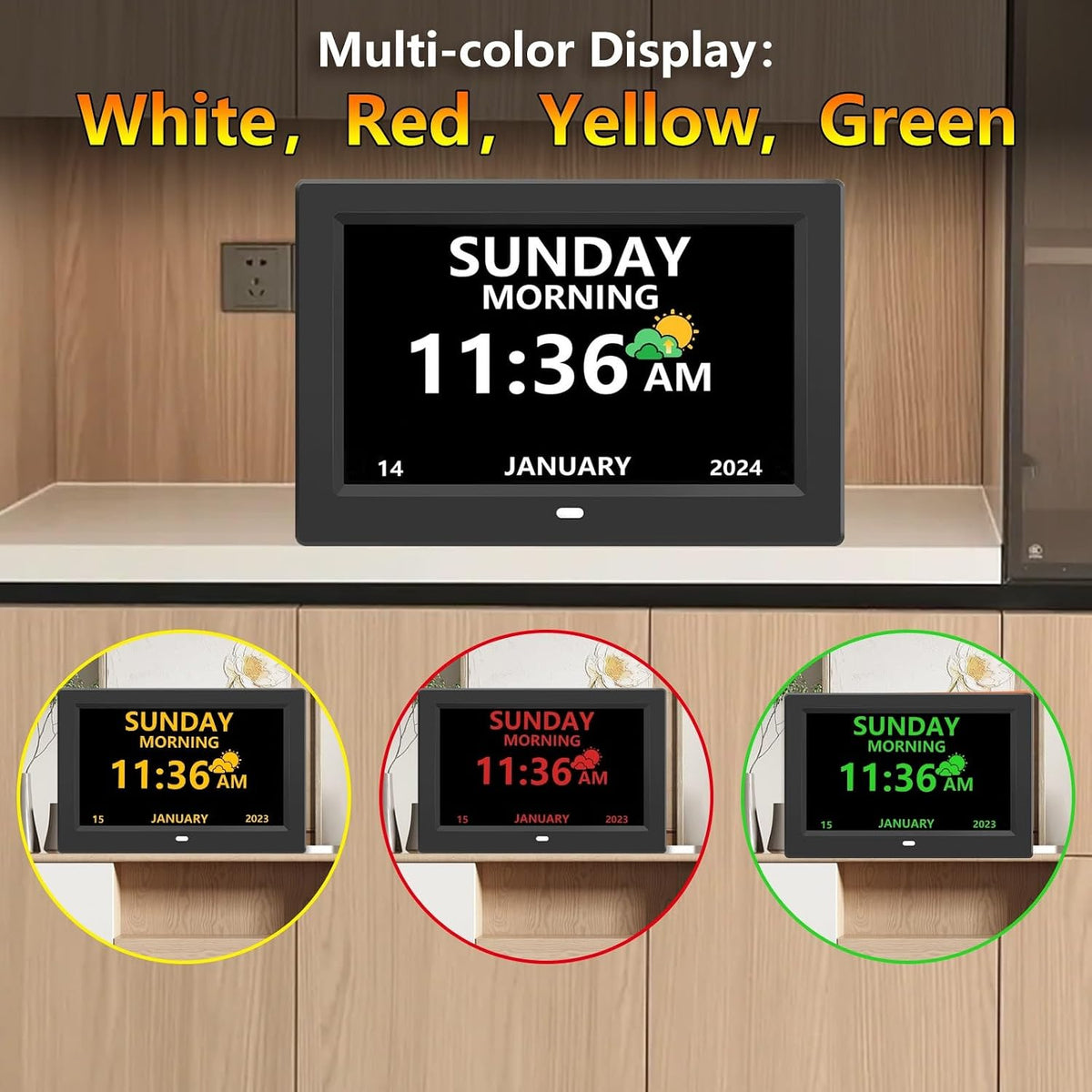 LXBYJKJ 10 Inch Digital Clock Large Font Alarm Clocks for Elderly