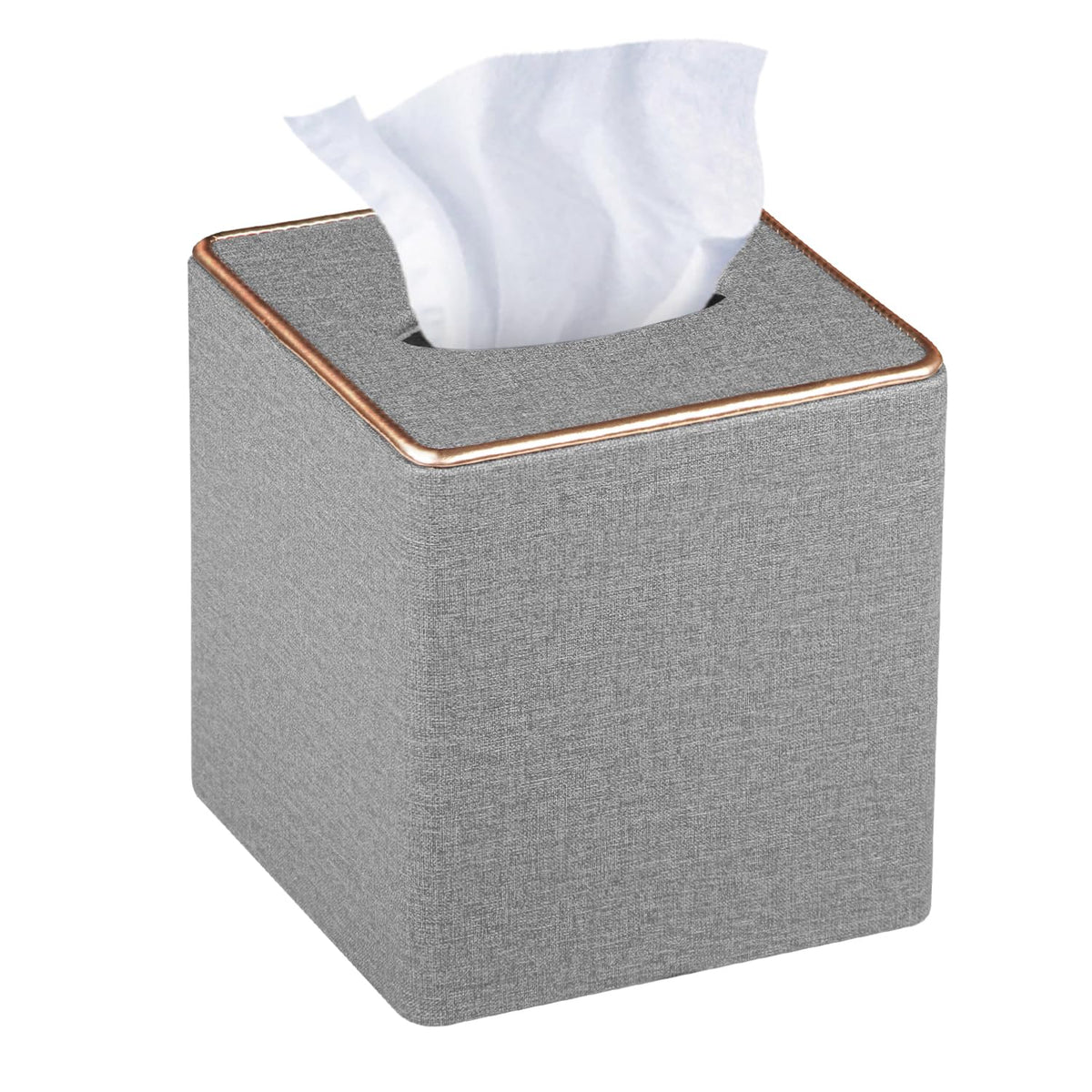 PU Leather Tissue Box Cover Square, Aesthetic Facial Tissue Cube Box Holder
