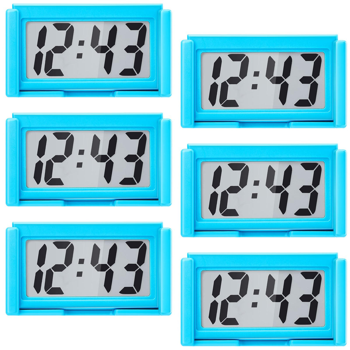 Frienda 3 Pieces Mini Small Digital Clock Stick On,Black