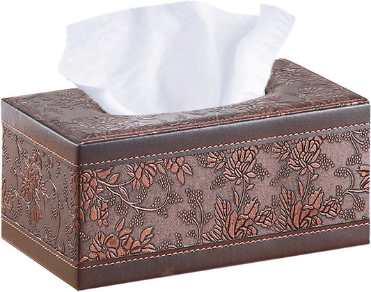 Retro Tissue Box Cover Rectangle,Aesthetic Facial Tissue Cube Box Holder