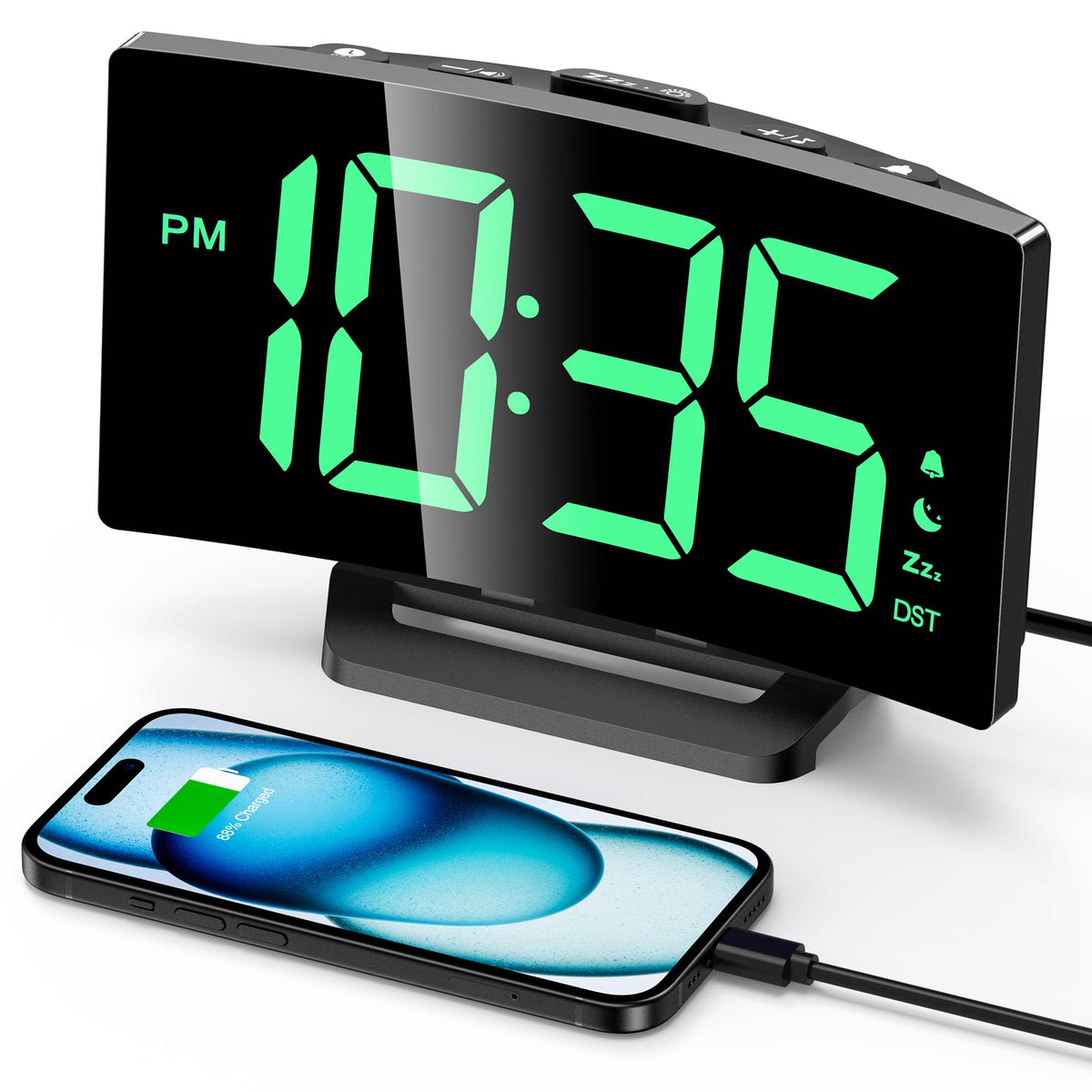 GOLOZA Digital Alarm Clock for Bedrooms, Digital Clock for Kids