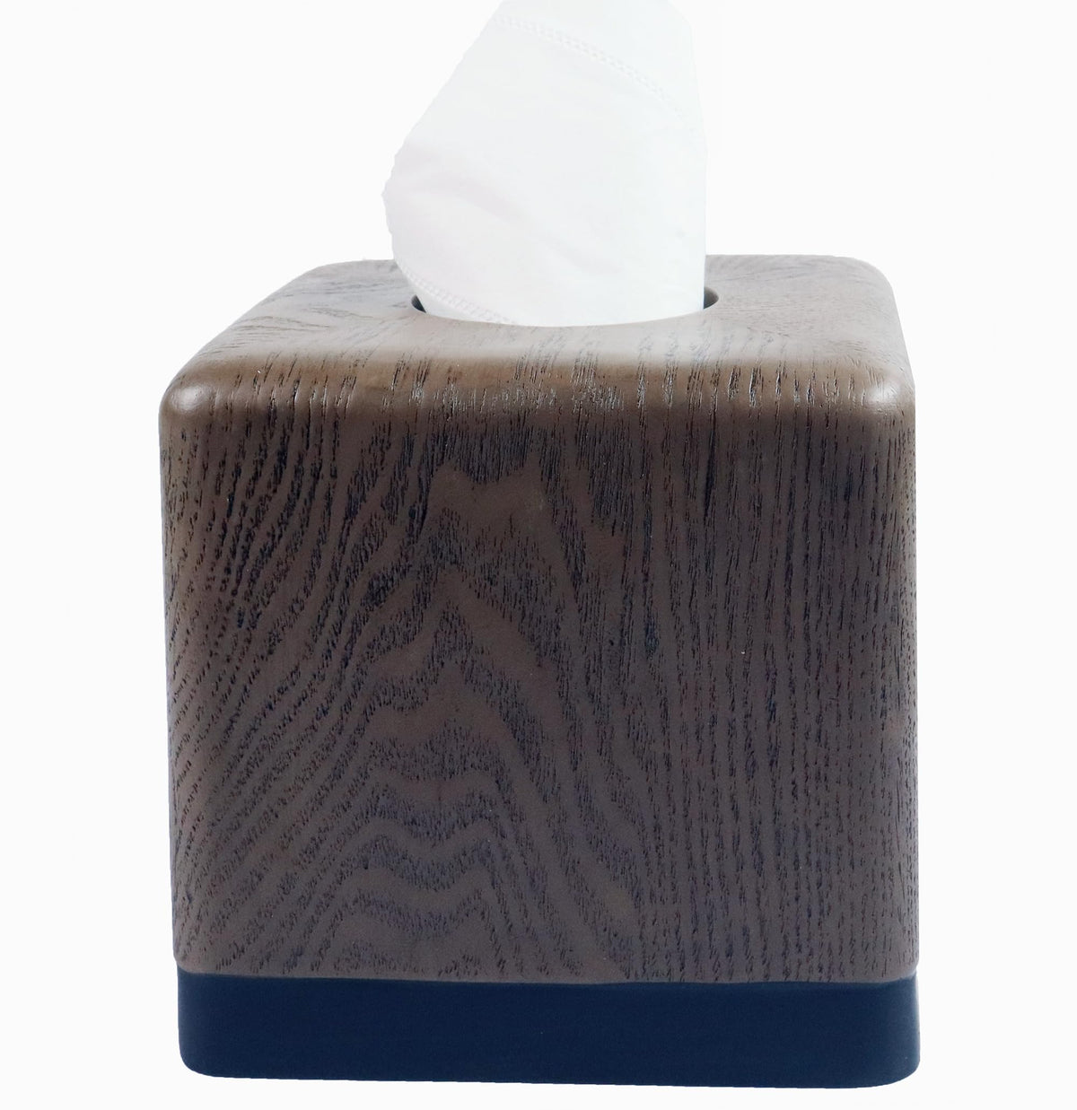 Hymmah Tray Tissue Box Cover Holder Unique Cube Design Tissue Dispenser Cover Decor for Vanity Counter Tops Also Great for Bedroom and Living Room White