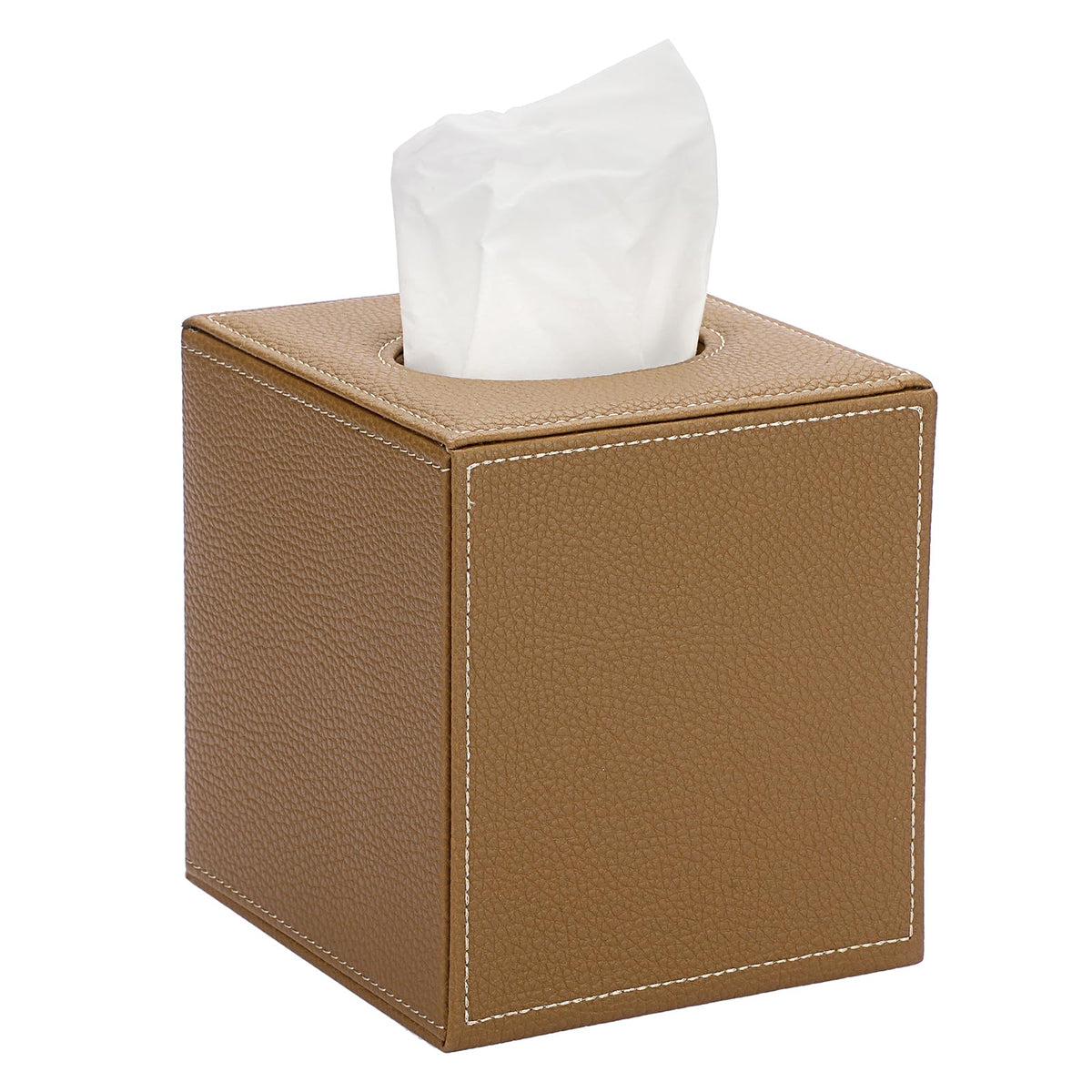 Sumnacon Tissue Box Cover Square,Magnetic Bottom PU Tissue Box Holder,Blue