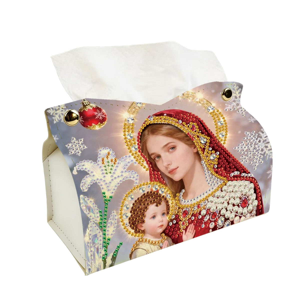 DIY Diamond Art Tissue Box Holder Kit, PU Leather Diamond Painting Folded Facial Tissue Holder, Crystal Art Storage Box Organizer for Home Office Desktop Decor (Sea Turtle)