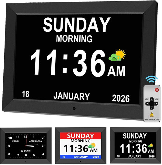 LXBYJKJ 10 Inch Digital Clock Large Font Alarm Clocks for Elderly