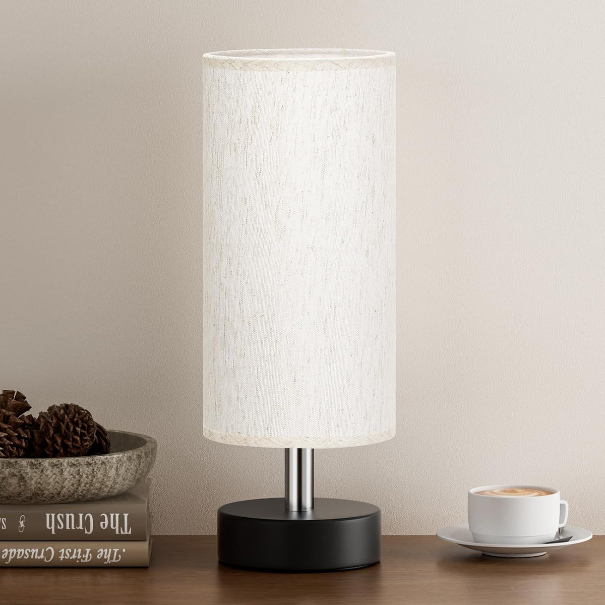 PartageiZ Small Table Lamp for Bedroom - Bedside Lamps for Night Stands