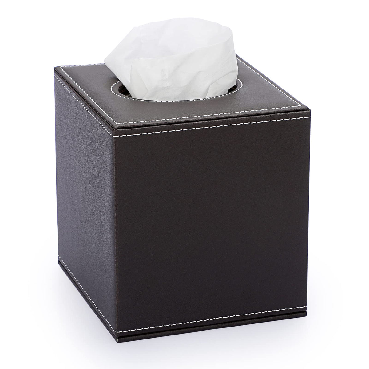 Sumnacon Square Linen Tissue Box Cover, Magnetic Bottom Tissue Box Holder