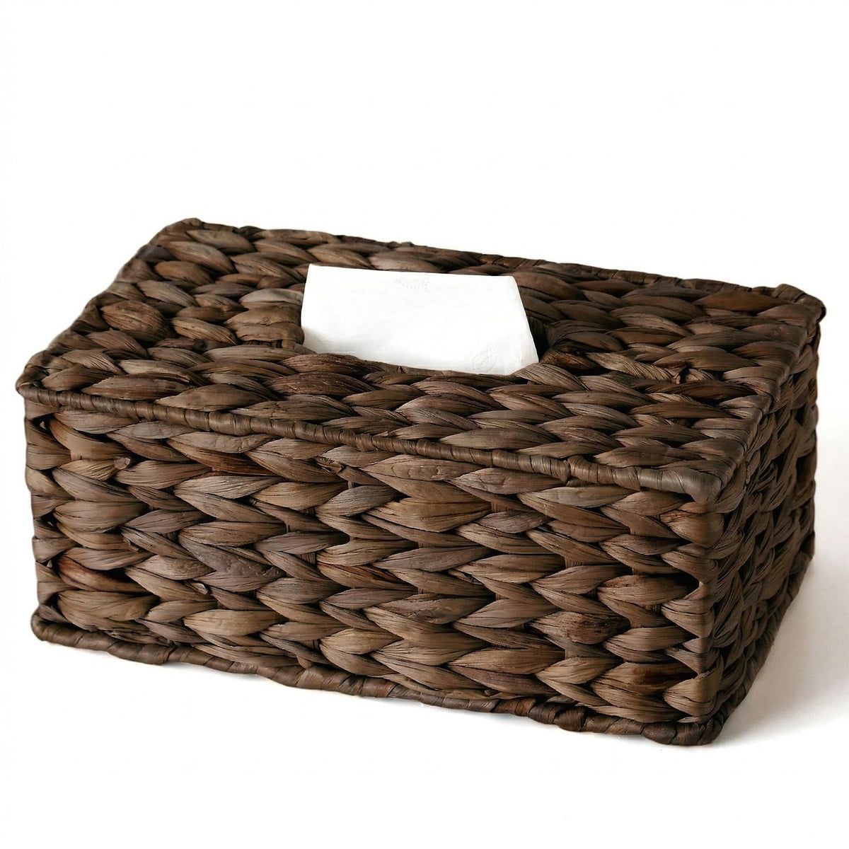 Wicker Tissue Box Cover Square, Handwoven Facial Tissue Napkin Box Holder