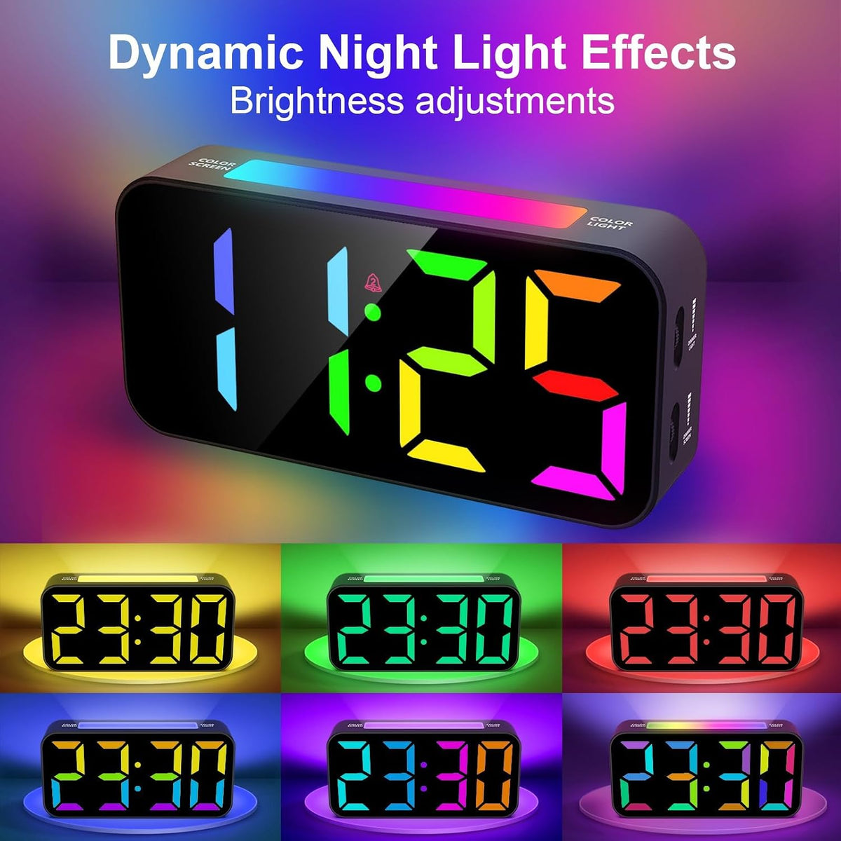 Topski Loud Alarm Clocks for Bedrooms Heavy Sleepers, Digital Bedside Clock