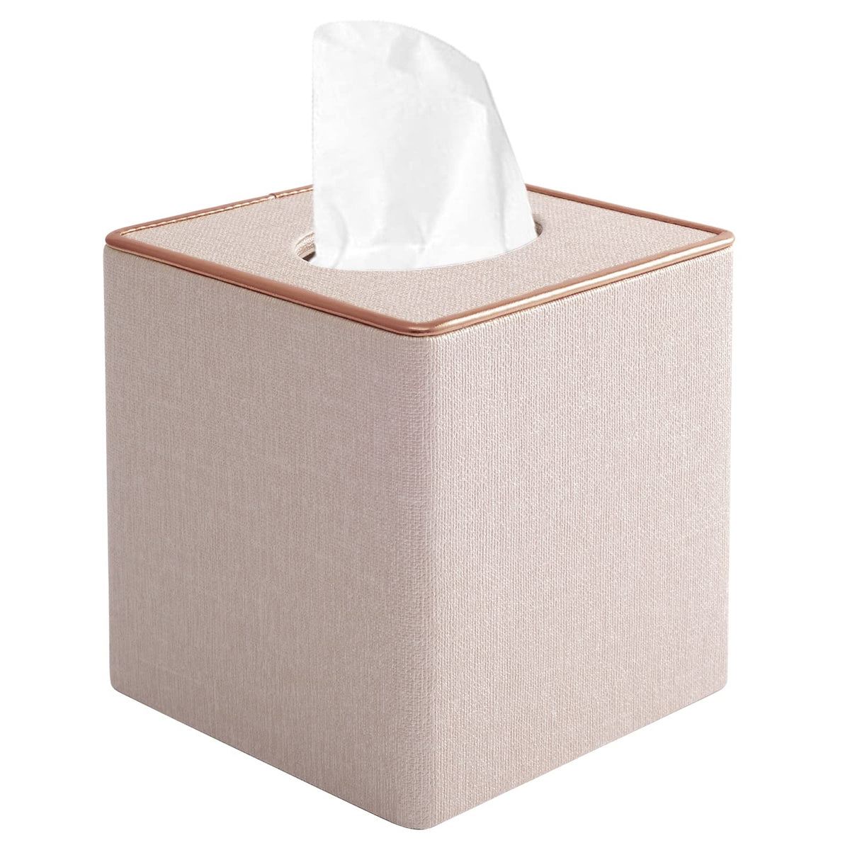 Tissue Box Cover Square,Modern Leather Tissue Box Holder for Napkin Facial Paper Organizer Bottom with Magnet Reinforcement for Home/Hotel/Restaurant/Office/car/Living Room(Retro)
