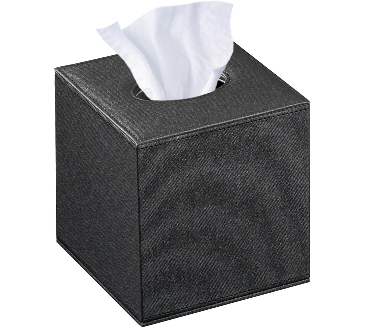 PU Leather Tissue Box Cover Square, Aesthetic Facial Tissue Cube Box Holder
