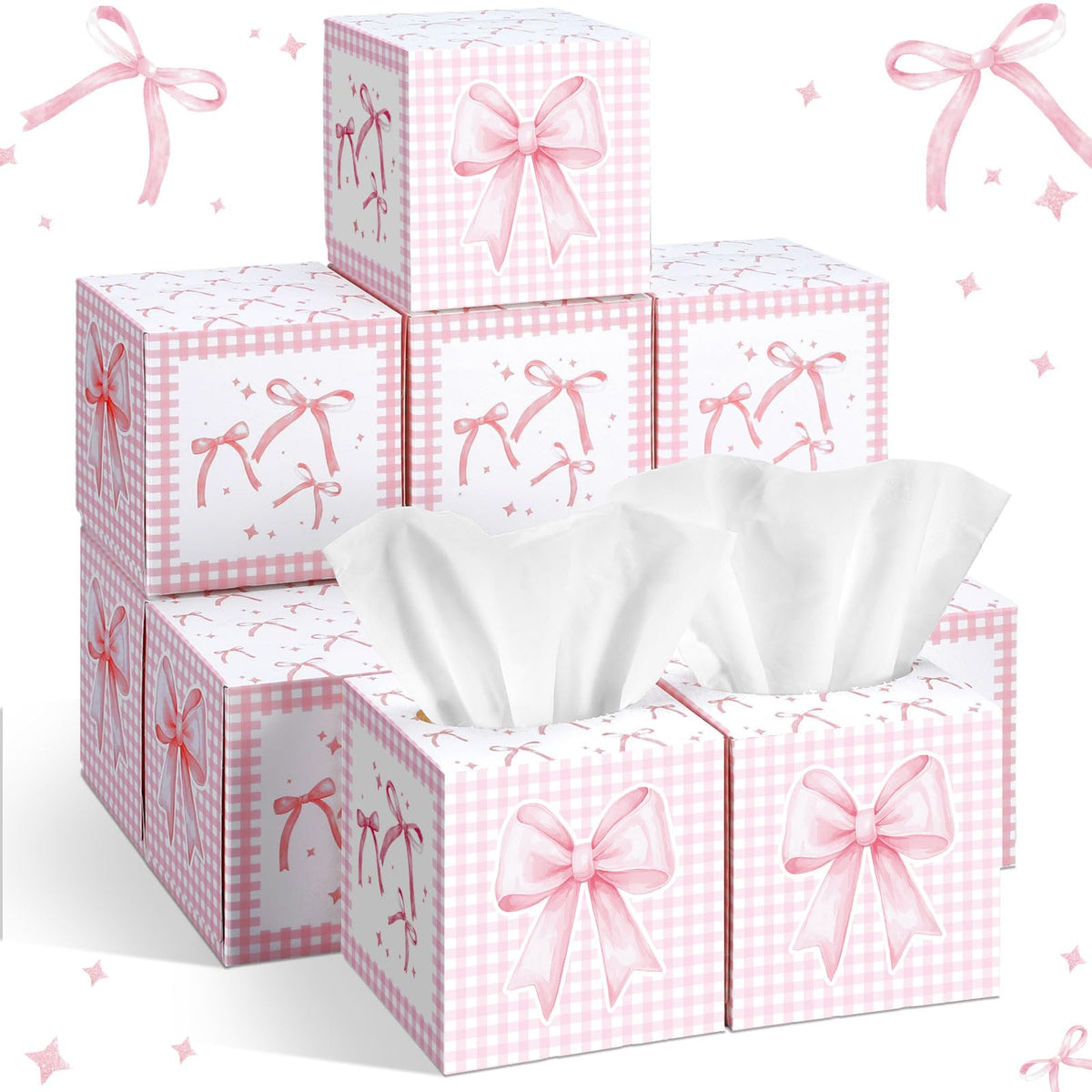 Fourluoo 12 Pack Fruit Facial Tissues Cube Face Boxes 600 Sheets 3 Ply