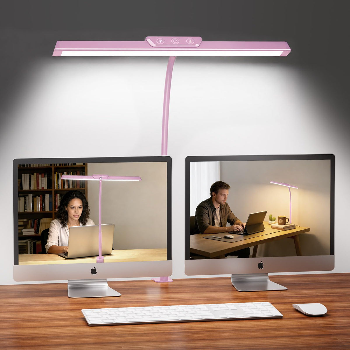 MOICO LED Desk Lamp with Clamp for Office Home-
