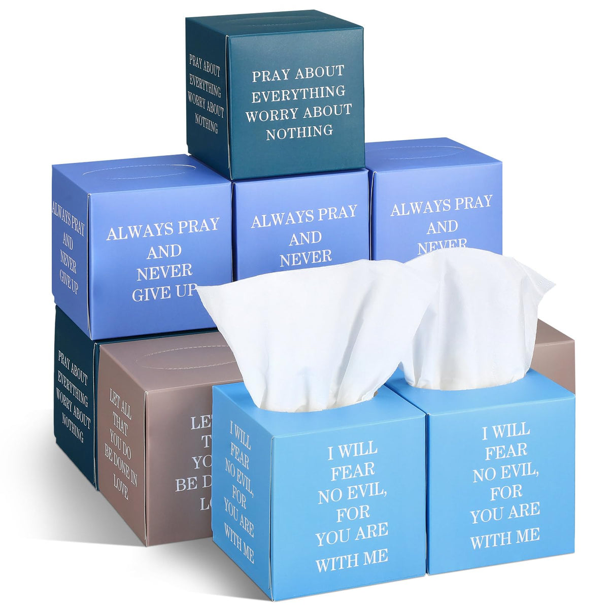 Fourluoo 12 Pack Fruit Facial Tissues Cube Face Boxes 600 Sheets 3 Ply