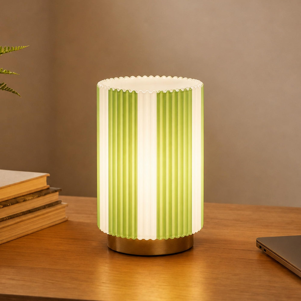 Battery Operated Lamp, Glass Cordless Table Lamp with Timer